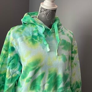 Green Tie-Dye Hoodie